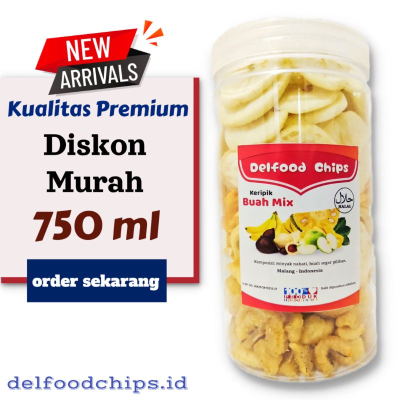 

Keripik Nangka Apel Salak Pisang Mix 750 ml