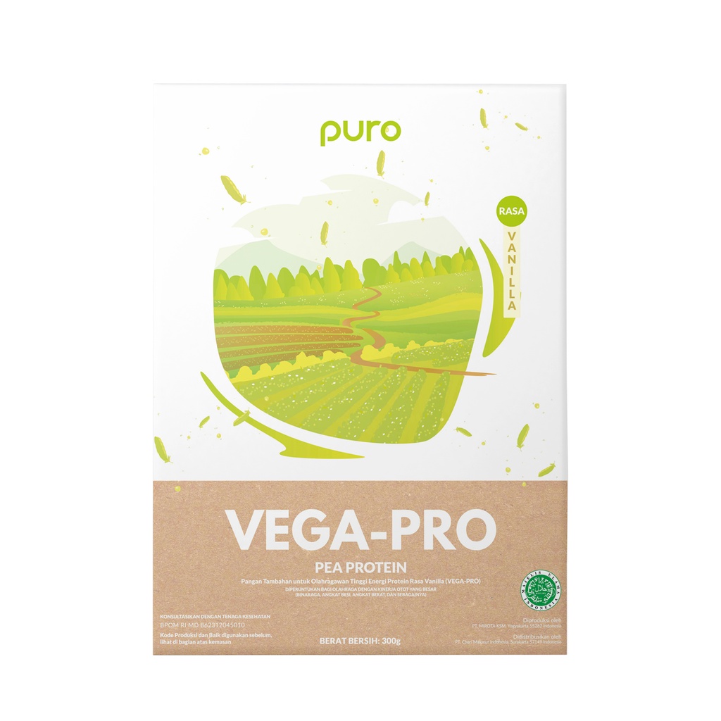 PURO VEGA PRO 300 Gram Vegan protein Pea protein isolate vegetarian Lactose Free