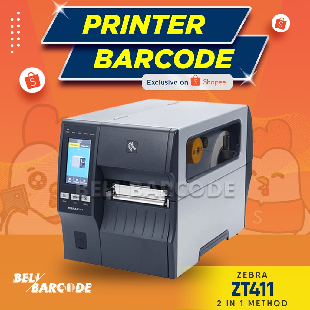 Printer Barcode Zebra ZT411 Cetak Label Thermal Semiocated 203 Dpi