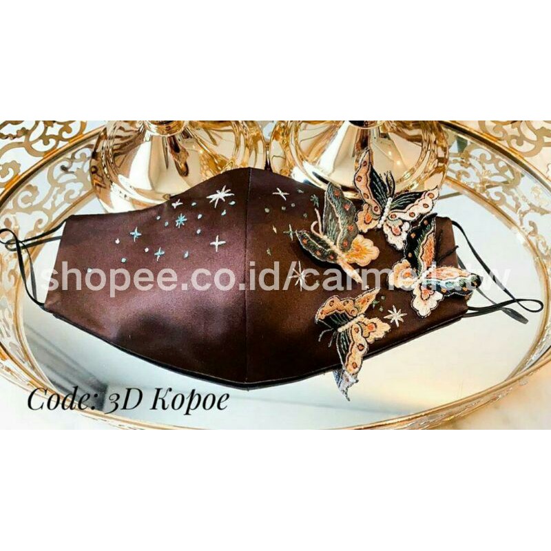 fashion mask / masker kain cantik 3D butterfly