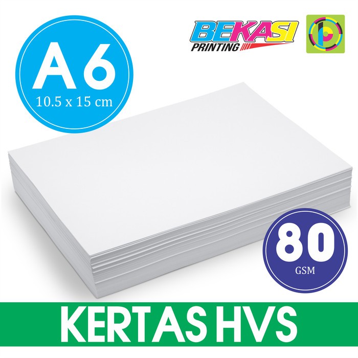 

Dijual Kertas HVS 80 GSM Ukuran A6 (10,5 x 15 cm) - 1 RIM isi 500 lembar Limited