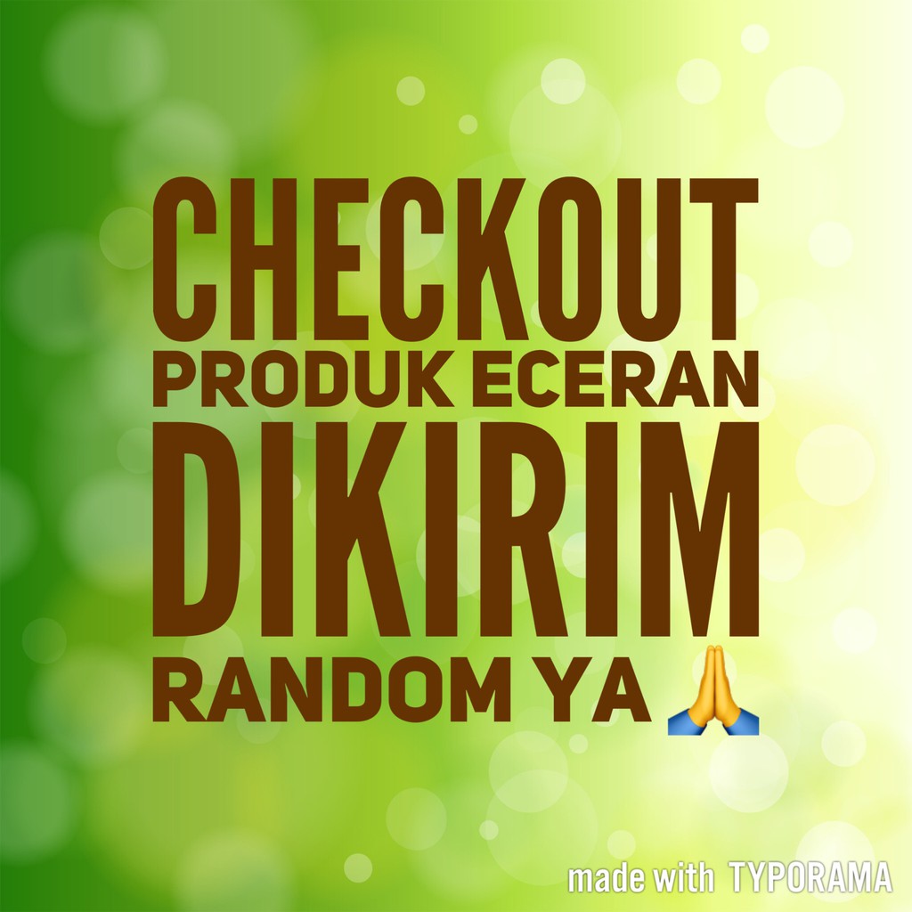 Checkout Produk Eceran Dikirim Warna Random Ya Shopee Indonesia