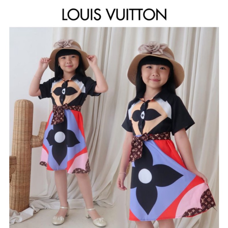 Dress Import Anak Perempuan LV Premium Mewah