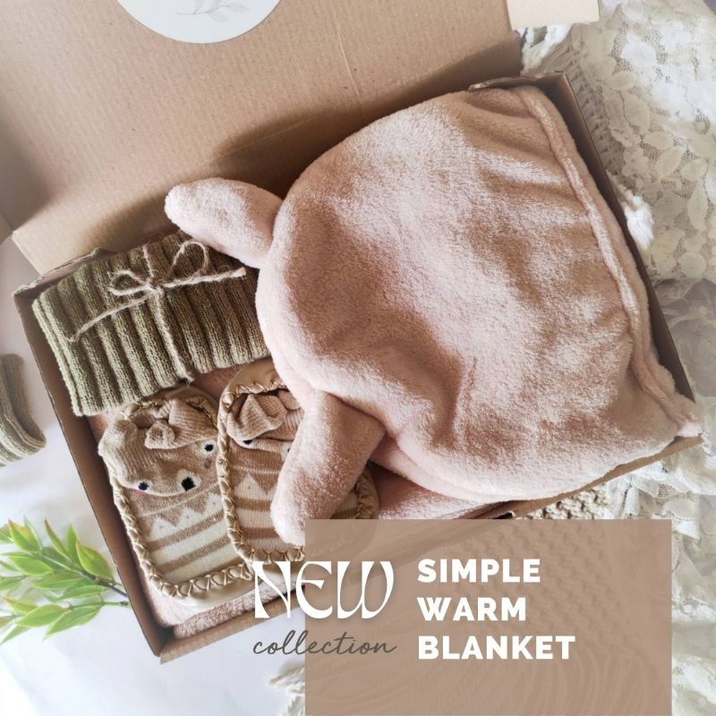 Selimut Bayi/Hampers Selimut Bayi/ Hampers Bayi Baru Lahir/ Hampers Bayi Mewah/ Kado Bayi Baru Lahir-Simple Warm Blanket