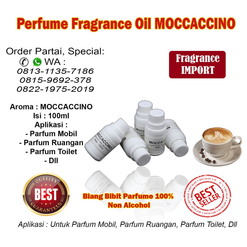 Bibit Biang Parfum Aroma MOCCACCINO 100ml / Parfum Chocolate / MOCACINO