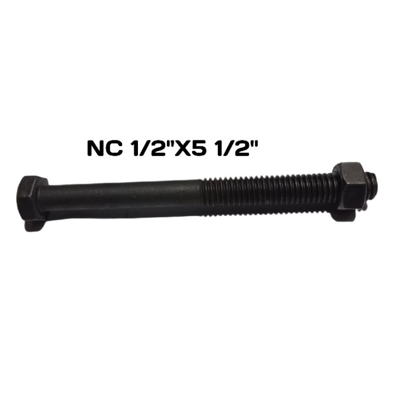 Baut KUNCI 19 BAUT MUR BESI Hitam PANJANG 13.7 CM NC 1/2 x 5 1/2