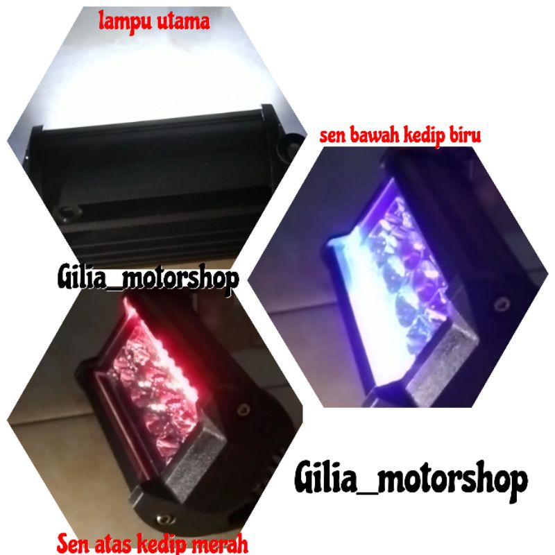 Lampu Tembak Sorot LED CWL 12 mata 18 titik 22 watt Lampu Depan Motor 22w 30 mata CR-4397