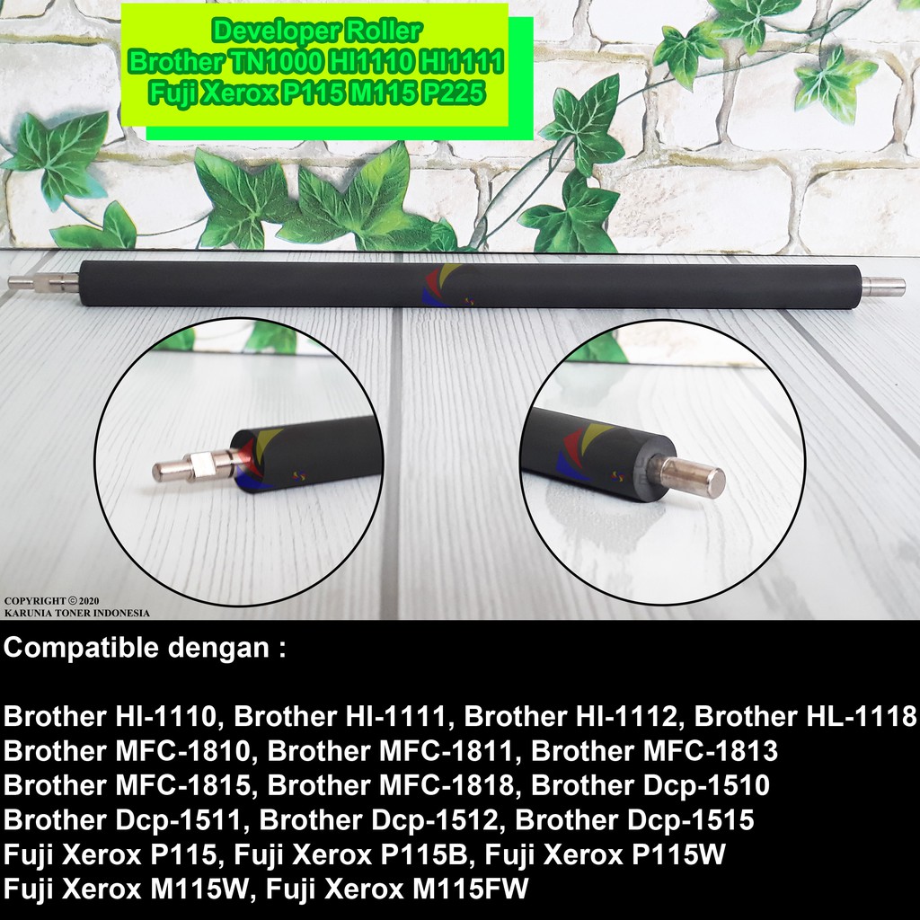 Developer Roller Compatible For Printer Brother TN1000 TN1080 HL1110 Fuji Xerox P115 M115