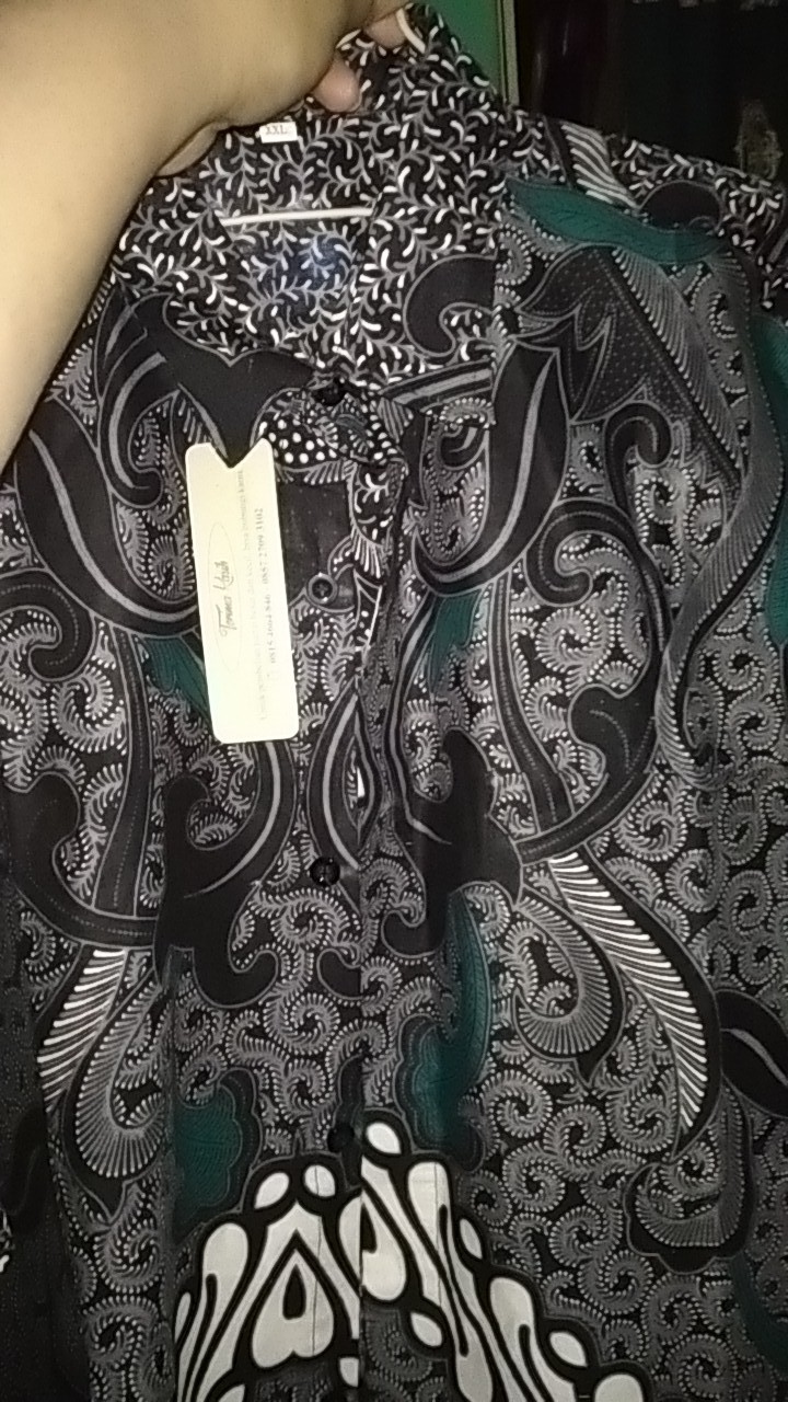 Kemeja Batik Pria Lengan Panjang Size M L Xl Xxl  Bswart Batik Hrb026 Kenongo Hem Panjang Padi