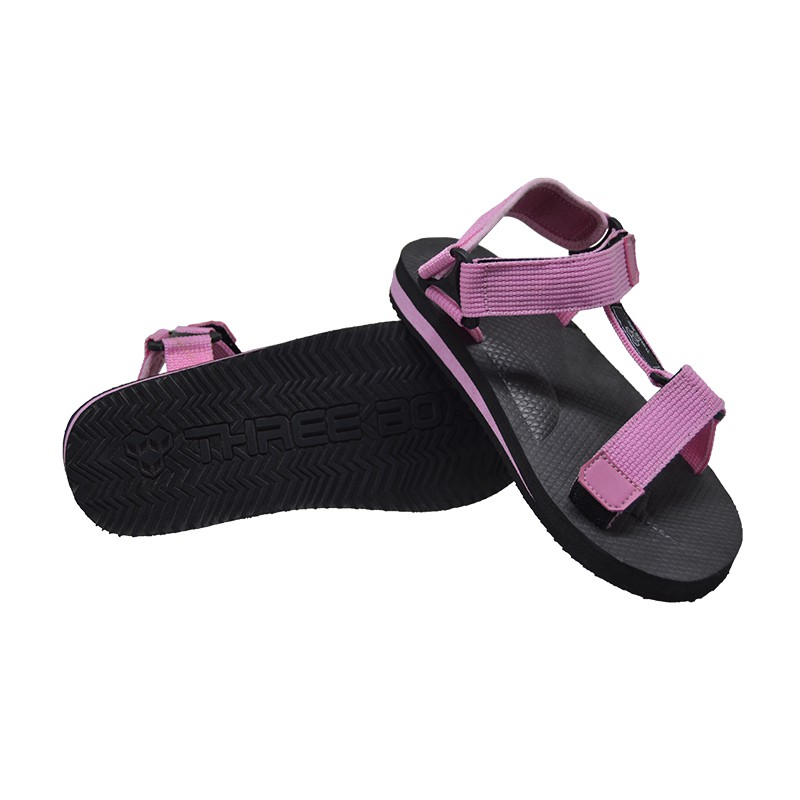 THREE BOX - Sandal Gunung Tali Massive Wanita BlackPink Traveling Hiking Outdoor Medium Jumbo ORIGINAL