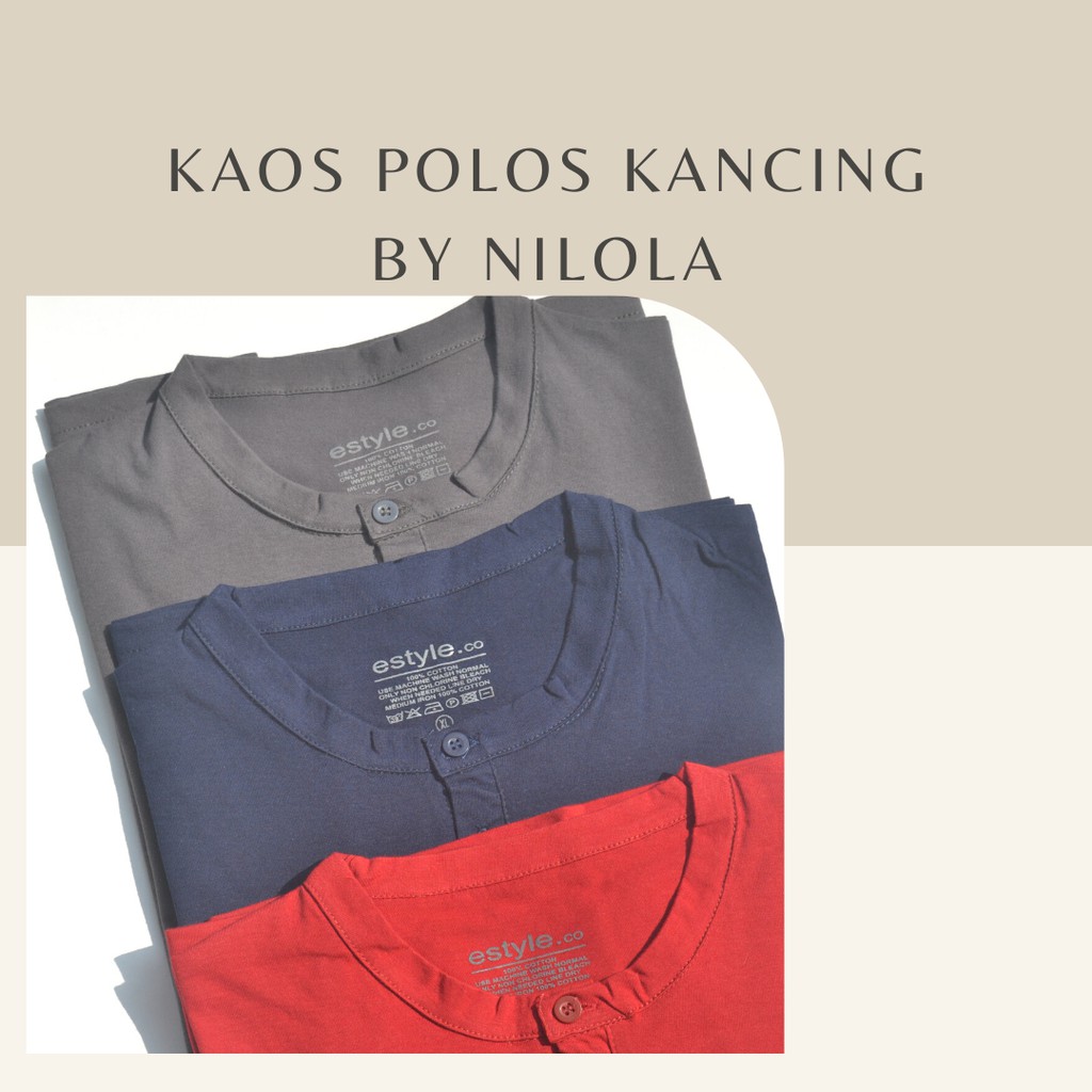 KAOS POLOS KANCING/KAOS KANCING PRIA