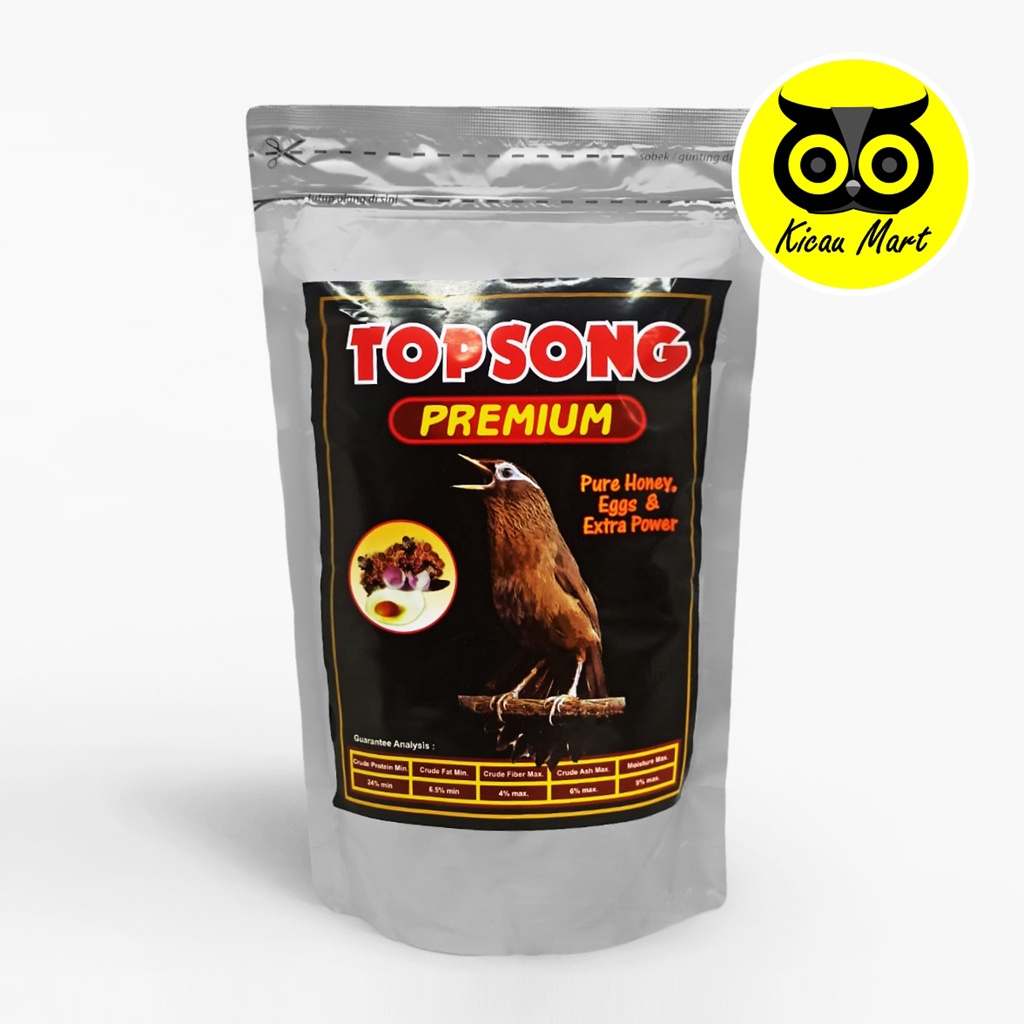 TOPSONG PREMIUM HIGH PROTEIN VOER PUR PAKAN BURUNG WAMBI HWA MEI HWAMEI MURAI CUCAK IJO TOP SONG TPSPR