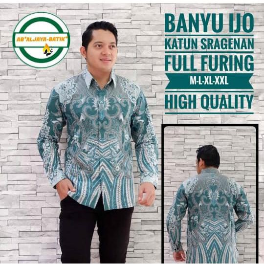 BANYU IJO kemeja batik pria lengan panjang terbaru ORIGINAL BY AL JAYA BATIK