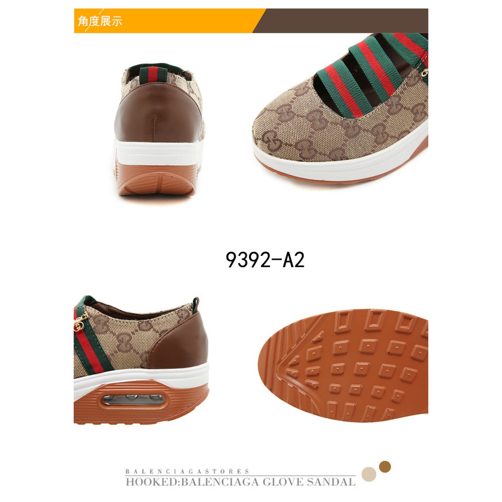 GC Wedges GG Canvas Slip On Shoes 9392-A2