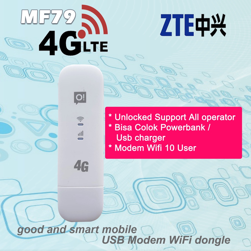 Modem USB Wifi 4G ZTE MF79 All Operator mirip Huawei E8372