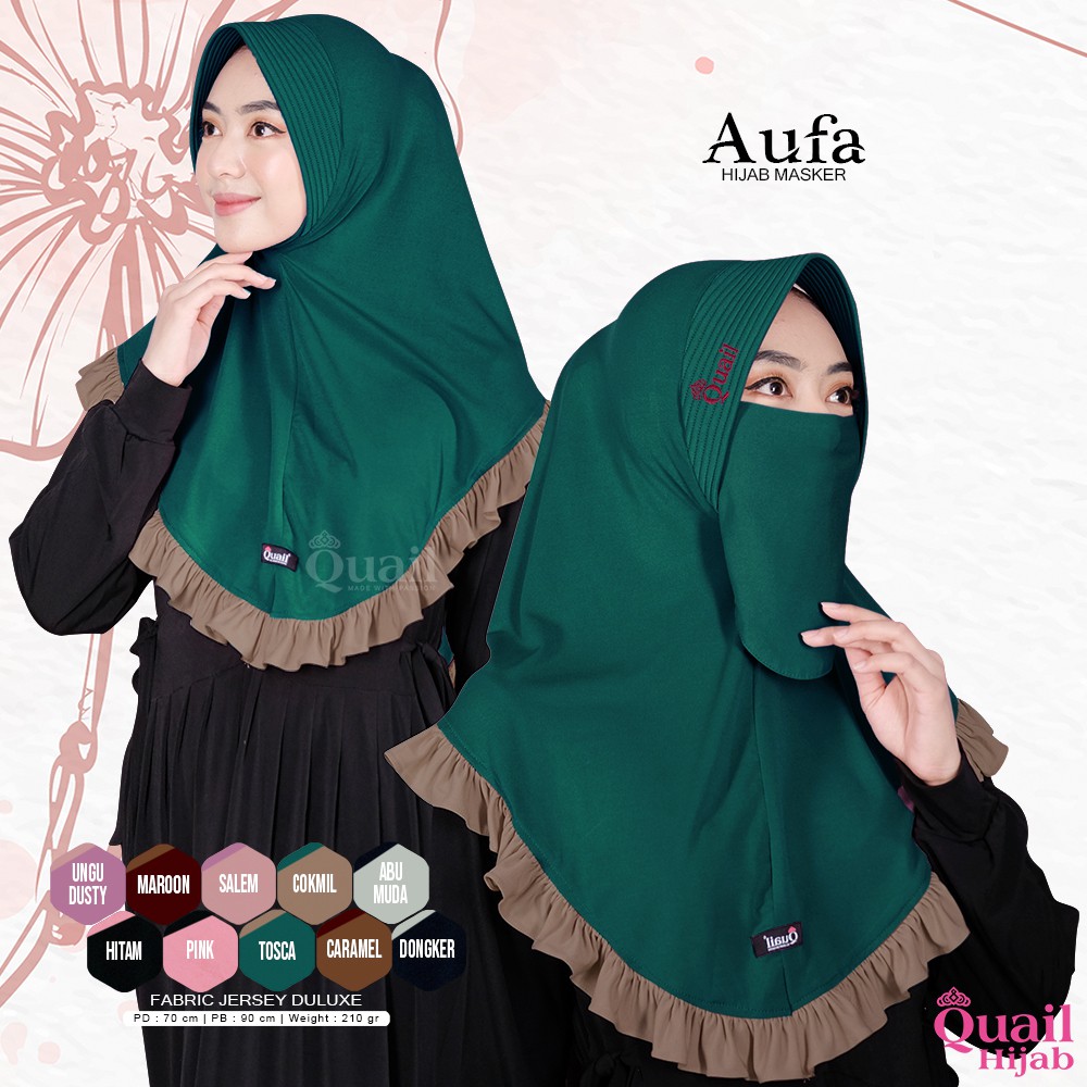 AUFA JILBAB MASKER INSTANT ORIGINAL QUAIL HIJAB