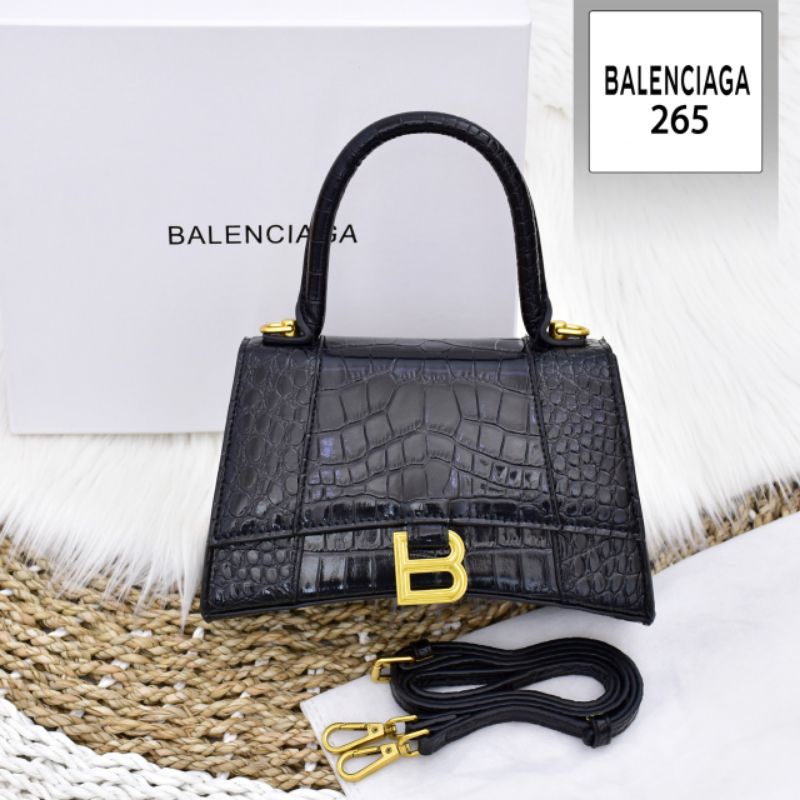 TAS BALENCIAGA CROCO MINI BAG 265 PLATINUM LIKE ORI