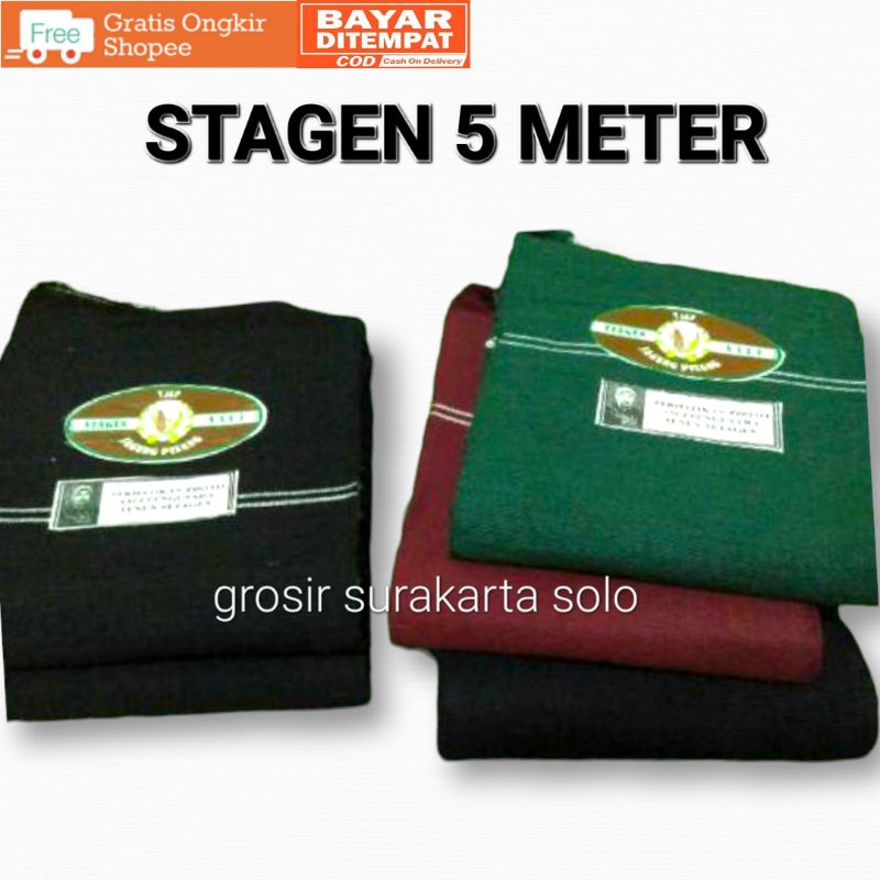 Stagen premium original / stagen warna 5 meter dan 10 meter