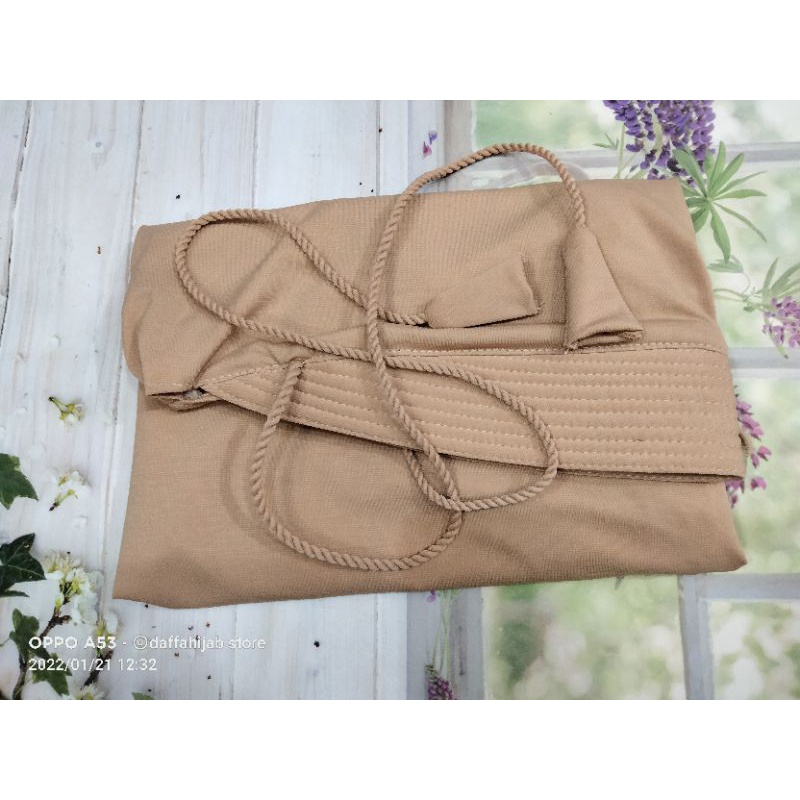 hijab jersey tali tambang/bergo jersey tali kepang/hijab jersey tali kepang/kerudung jersey tambang/hijab tali tambang polos variasi-Coksu jersey super