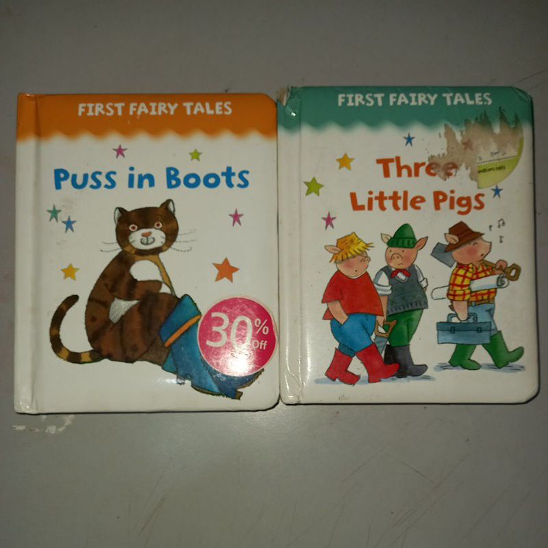 (PL English Book) Board Book / Buku Cerita Anak Bahan Tebal / Puss In Boots _ Three Little Pigs
