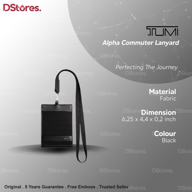 

T U M I Alpha Commuter Lanyard - Black Terlaris