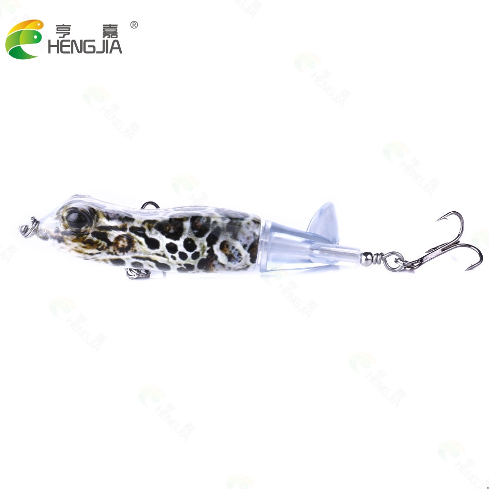 Hengjia 5pcs / Lot Umpan Pancing Bentuk Katak Whopper Plopper 9.5cm 11g