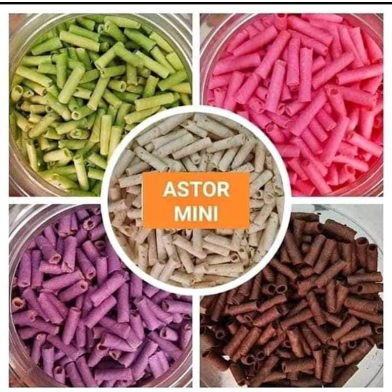 

ASTOR MINI BARCELONA KILOAN VARIAN RASA STRAWBERI SUSU PANDAN COKLAT BLUBERRY