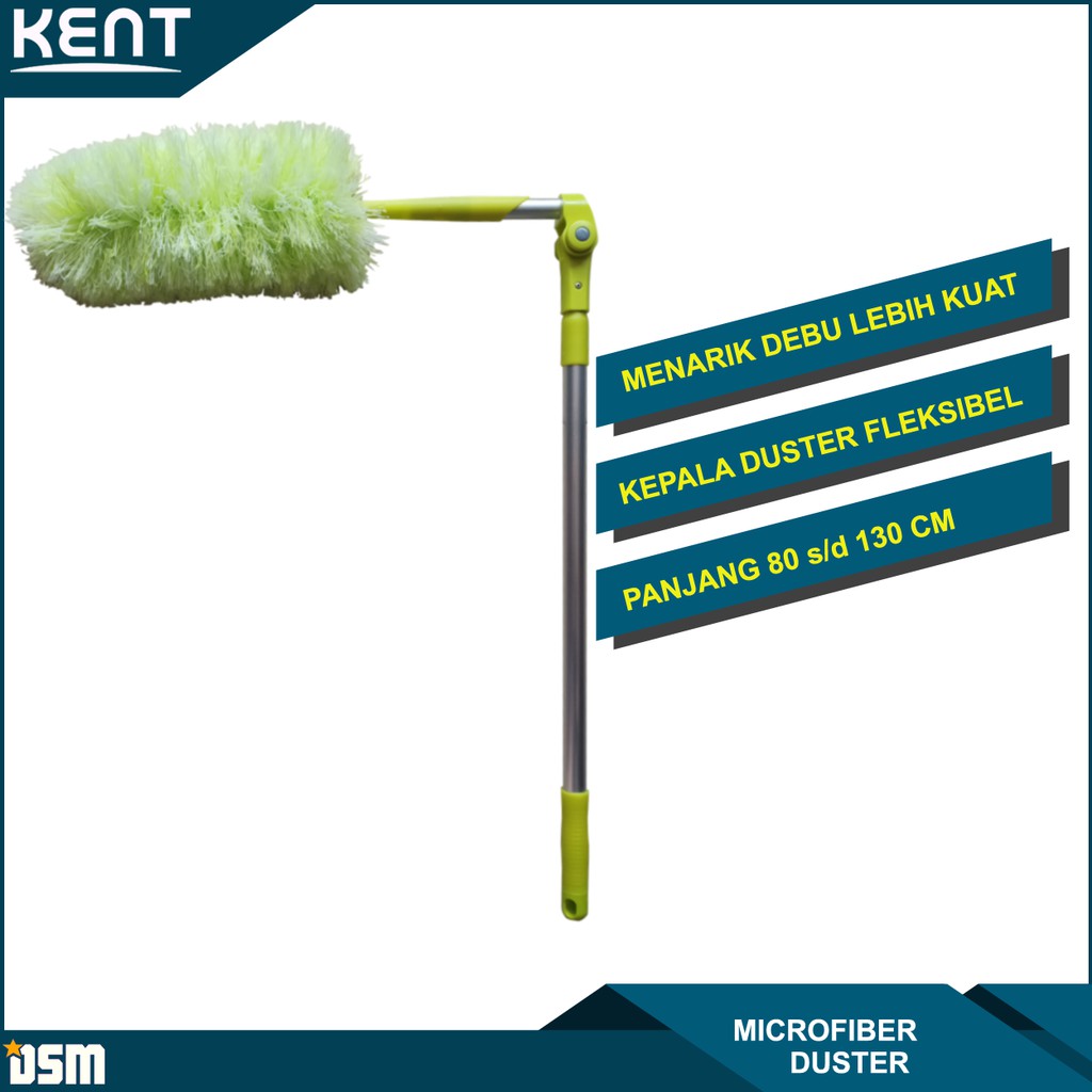 KENT / Microfiber Duster - Dapat Dipanjangkan 130cm / Kemoceng Mobil / DSM Karmob