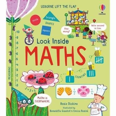 New Usborne Lift The Flap Look Inside Maths. Buku Anak Import