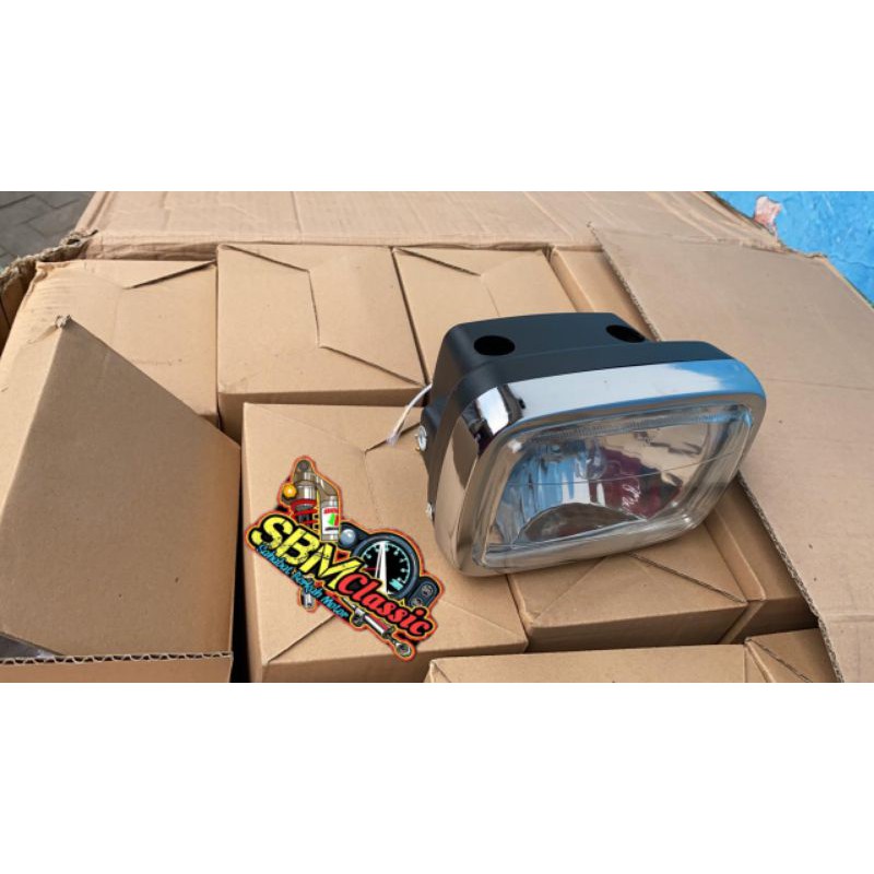REFLEKTOR DEPAN WIN 100 lampu depan honda win 100 tua old repro mirip original headlamp win 100