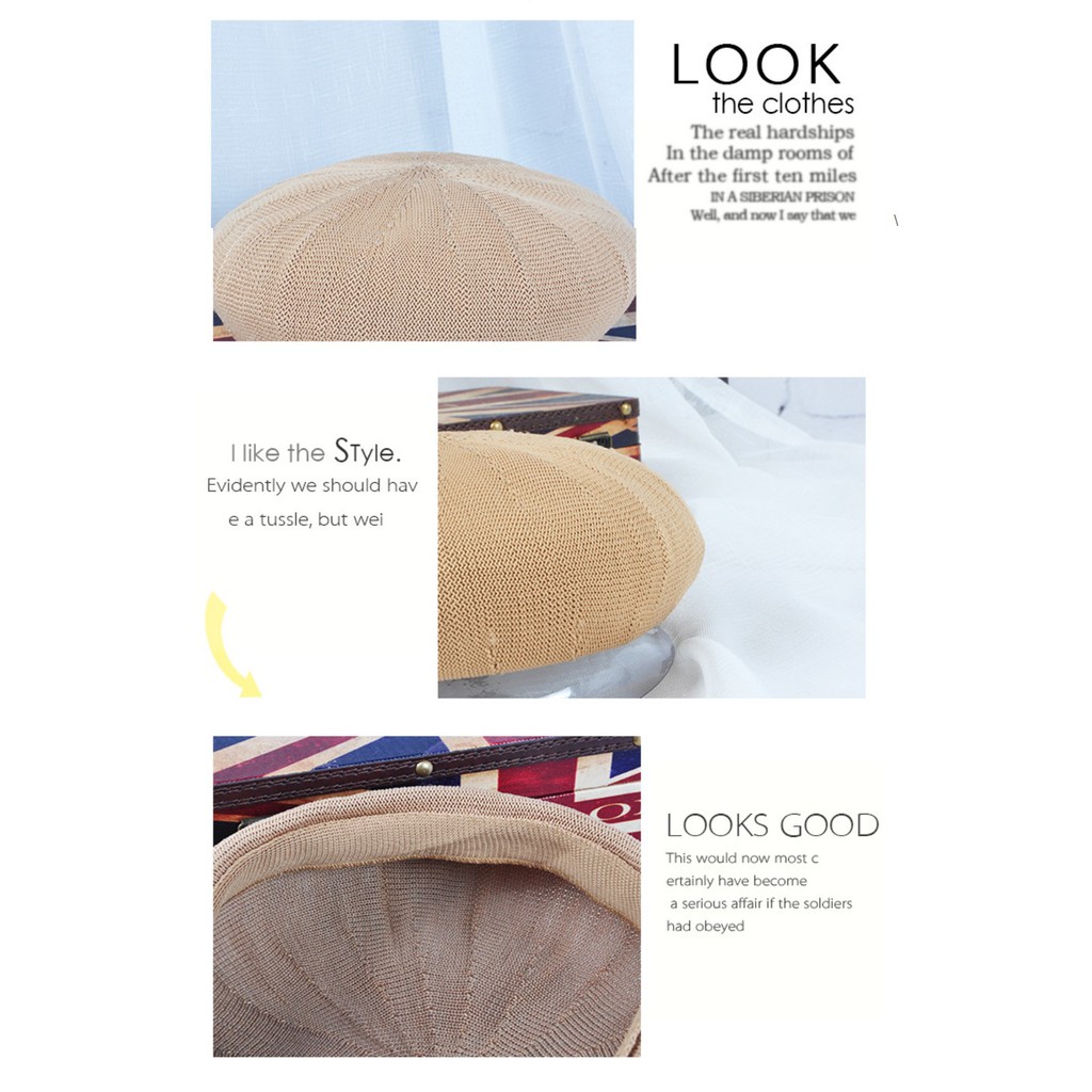 BERA topi beret high quality rajut boho baret topi mangaka komikus tebal korea import