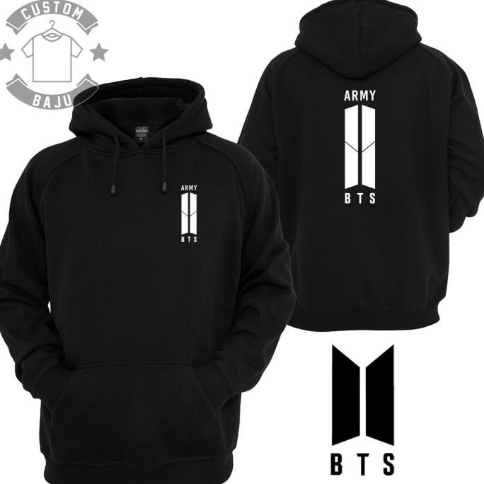 Produk Terbaru Sweater Hoodie Kpop Bts X Army - M