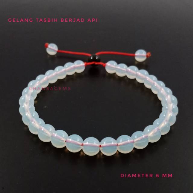 Gelang Batu Berjad Api Dim 6mm Dan 8mm Keren dan Trendy