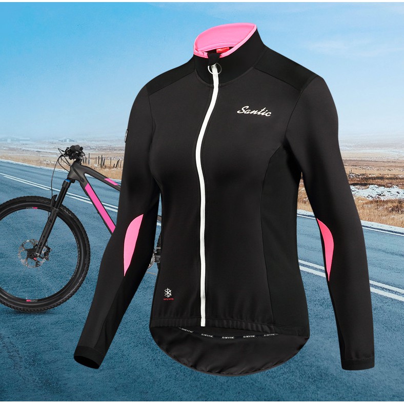 JERSEY KAOS SEPEDA WANITA/ PRIA / BAJU SEPEDA GOWES / HIJAB WANITA MODEL LONG NECK santic cycling