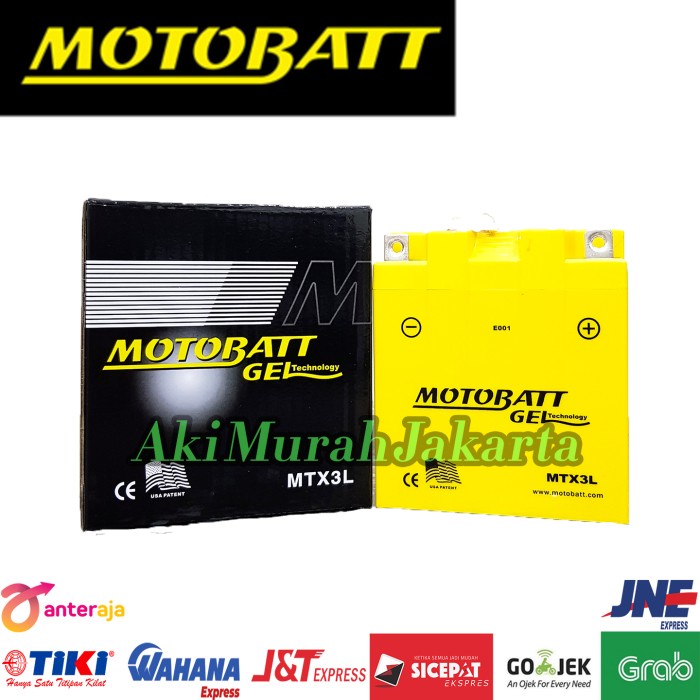 Aki Motor Yamaha RX King Motobatt MTX3L Aki Kering