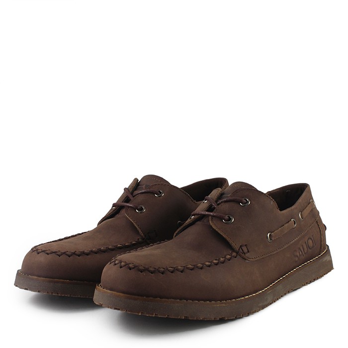 sepatu pria sauqi footwear zapato coklat kulit asli original leather crazy shoes