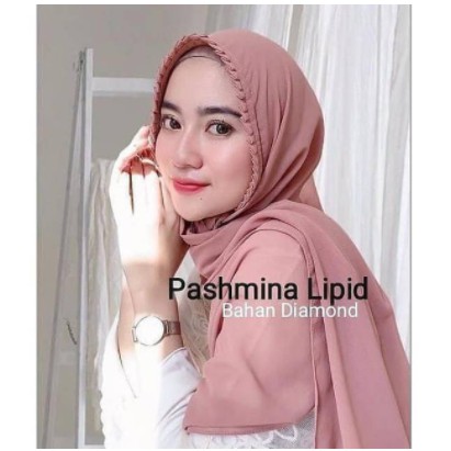 Pashmina Tali Lipit KCB Premium Jahit Tepi Diamond Hijab Instan Original