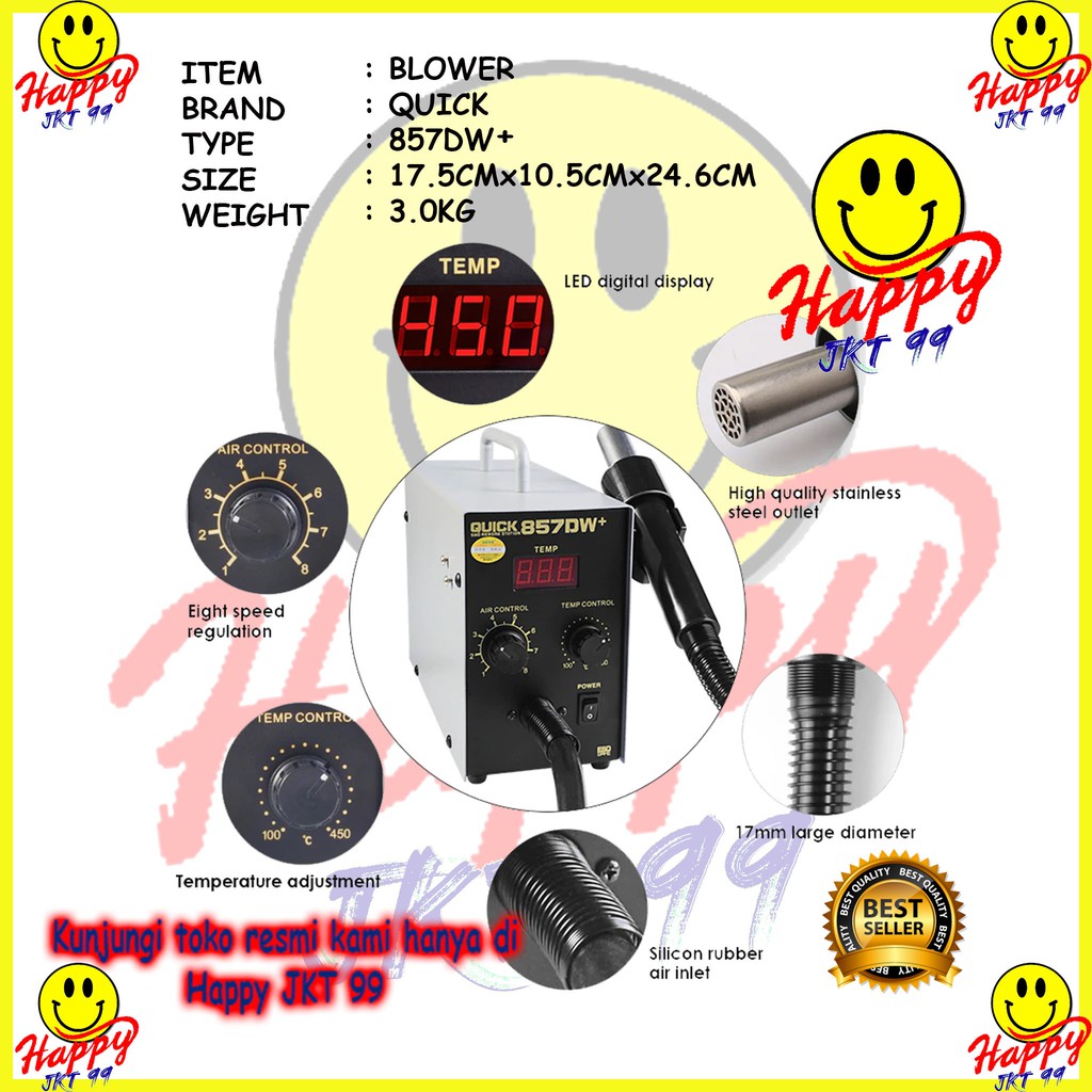 [ HAPPY JKT 99 ] BLOWER QUICK 857DW+ 857 DW 857DW ORIGINAL!!!