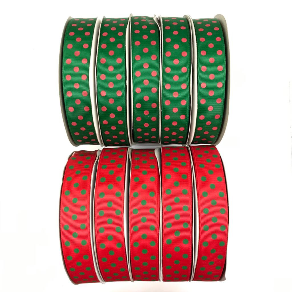 PITA MOTIF NATAL KADO HAMPERS | GROSGRAIN POLKADOT 2.5 CM (1)