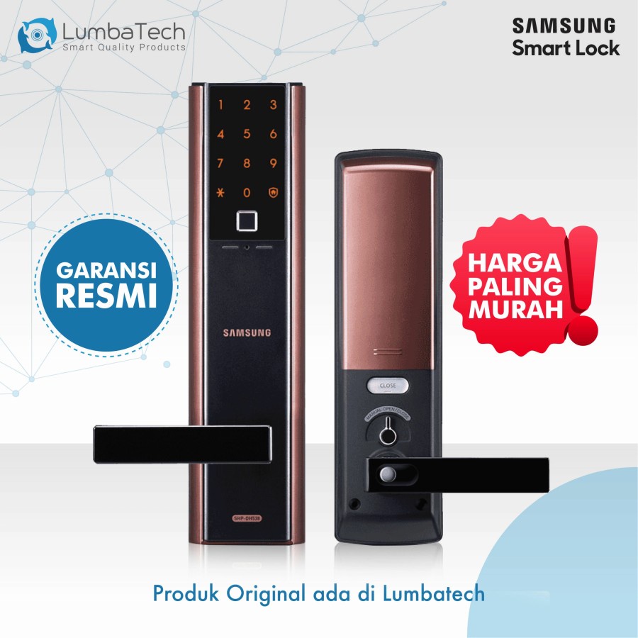 Kunci Pintu Digital - Samsung Smart Lock SHP DH 538 | Sidik Jari, PIN, Kunci Manual & *Wifi