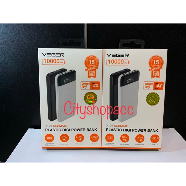 POWERBANK VEGER X101 ULTIMATE 10000mah 2.1A