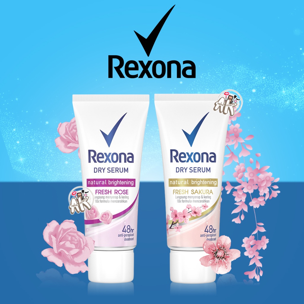 Rexona Deodorant Dry Serum Brightening / Fresh Rose / Fresh Sakura