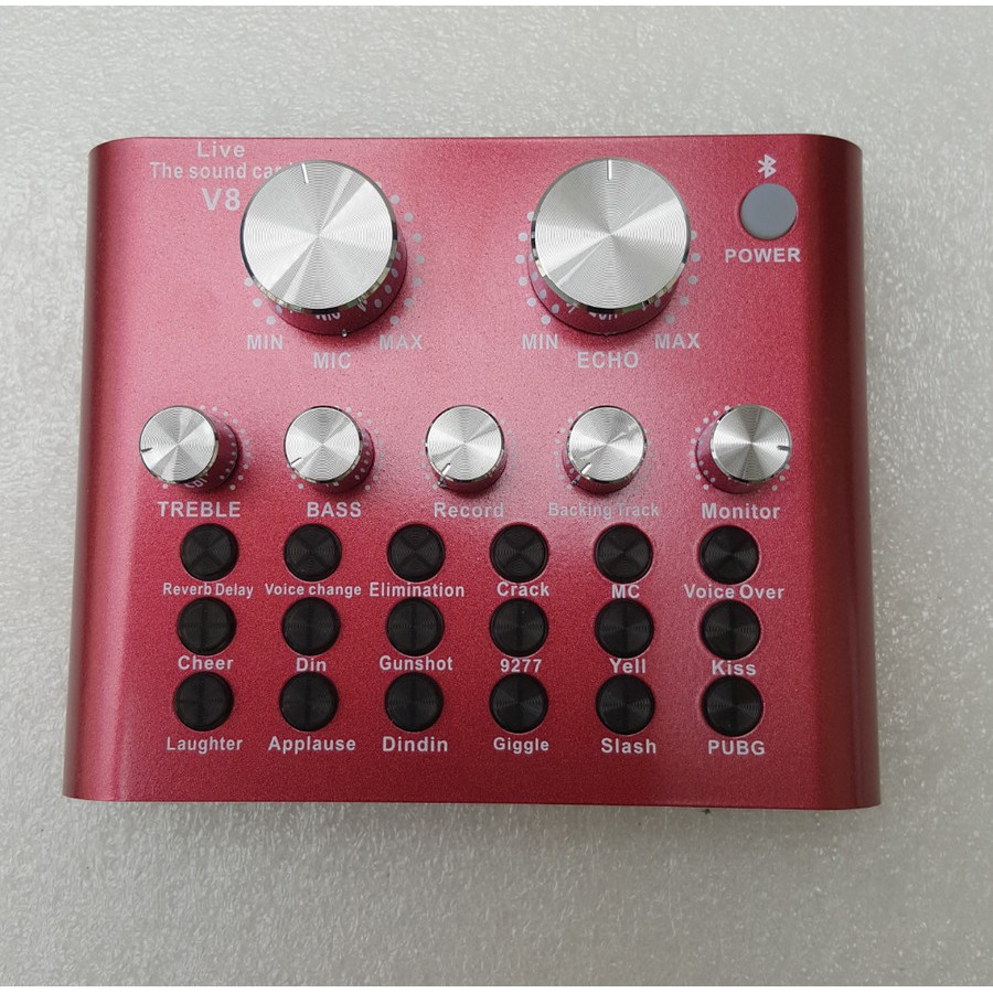V80 Soundcard  Bluetooth Audio Handphone Komputer Live Wired condenser Micropho  Soundcard ini memiliki batte
