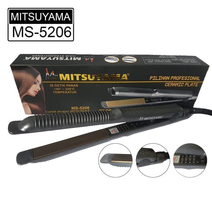 Alat Catokan Rambut Lurus / Catokan Rambut Keramik mitsuyama profEsional  MS-5206