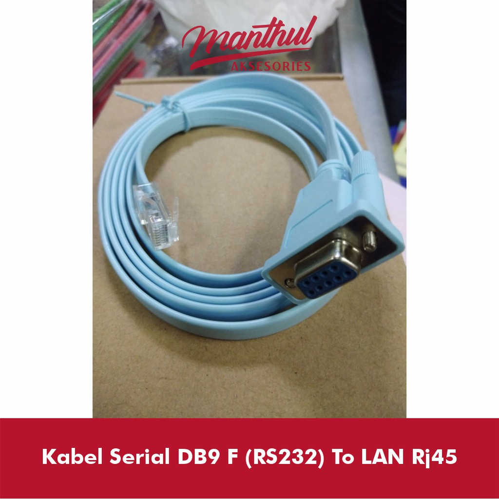 Kabel Serial DB9 F (RS232) To LAN RJ45