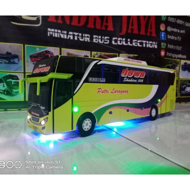 Miniatur Bus Putri Luragung Remot Control
