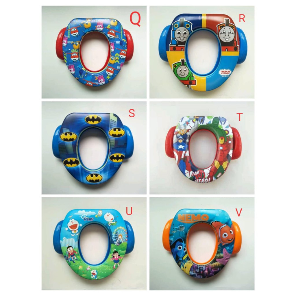 BANYAK MOTIF READY GOJEK / GRAB SNI Dudukan Toilet Anak Potty Seat Training Ring Closet With / No Handle / Travel Seat