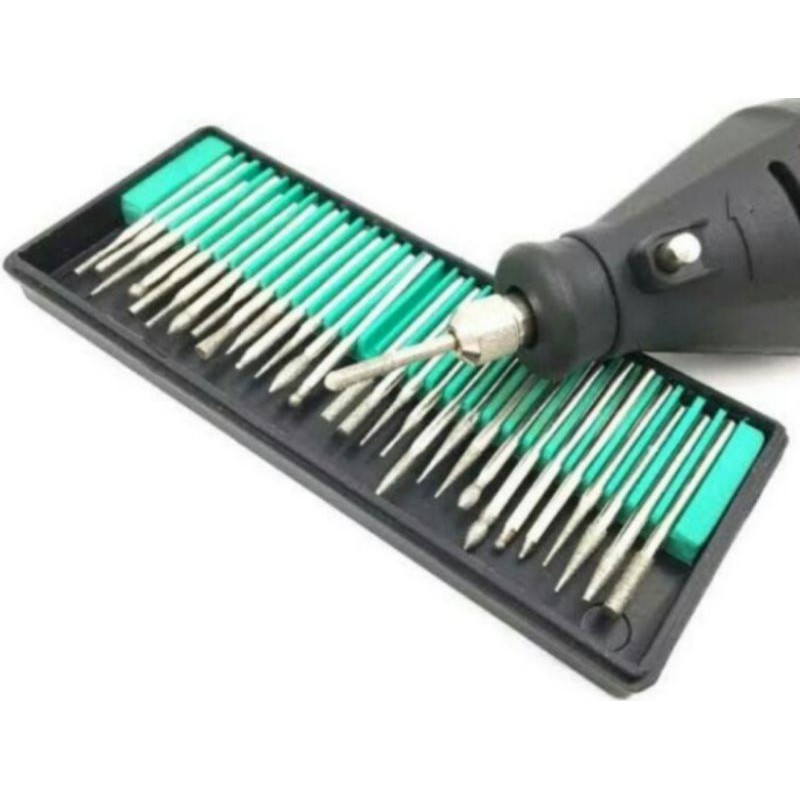 Diamond Intan Mini Set 30 Pcs - Mata Tuner Bor Ukir 3mm Bor Batu, kaca