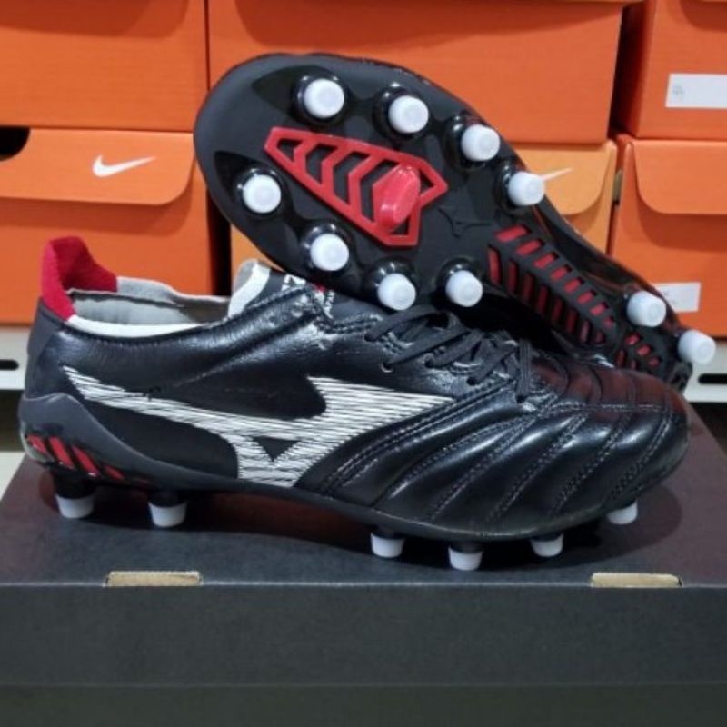 SEPATU BOLA MIZUNO MORELIA NEO3 BLACK WHITE FG-SEPATU BOLA MIZUNO-SEPATU BOLA TERBARU-SEPATU BOLA