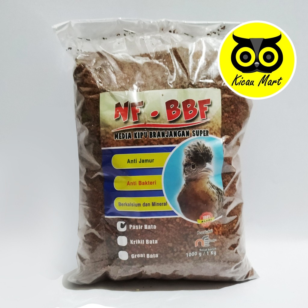 PASIR BATA SERBUK BUBUK MEDIA KIPU SANGKAR KANDANG BURUNG BRANJANGAN 1 KG NF – BBF APBBBBF